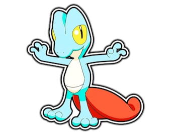 Shiny Treecko Cute Anime Sticker | Waterproof Vinyl Decal for Laptop, Water Bottle, Car, Gamer Gift