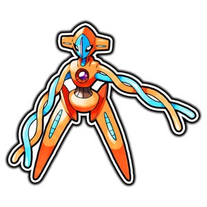 Deoxys Cute Anime Sticker | Waterproof Vinyl Decal for Laptop, Water Bottle, Car, Gamer Gift
