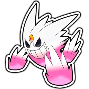 Shiny Mega Gengar Cute Anime Sticker | Waterproof Vinyl Decal for Laptop, Water Bottle, Car, Gamer Gift
