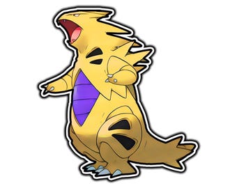 Shiny Tyranitar Cute Anime Sticker | Waterproof Vinyl Decal for Laptop, Water Bottle, Car, Gamer Gift