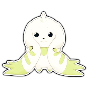 Terriermon Anime Sticker | Waterproof Vinyl Decal for Laptop, Water Bottle, Car, Gamer Gift