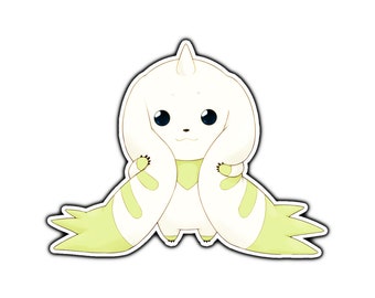 Terriermon Anime Sticker | Waterproof Vinyl Decal for Laptop, Water Bottle, Car, Gamer Gift