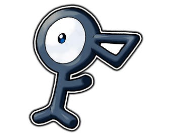 Unown Cute Anime Sticker | Waterproof Vinyl Decal for Laptop, Water Bottle, Car, Gamer Gift