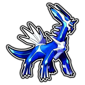 Dialga Cute Anime Sticker | Waterproof Vinyl Decal for Laptop, Water Bottle, Car, Gamer Gift