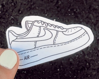 air force 1 sticker - white