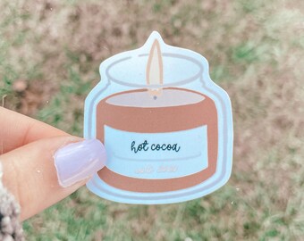 hot cocoa candle sticker