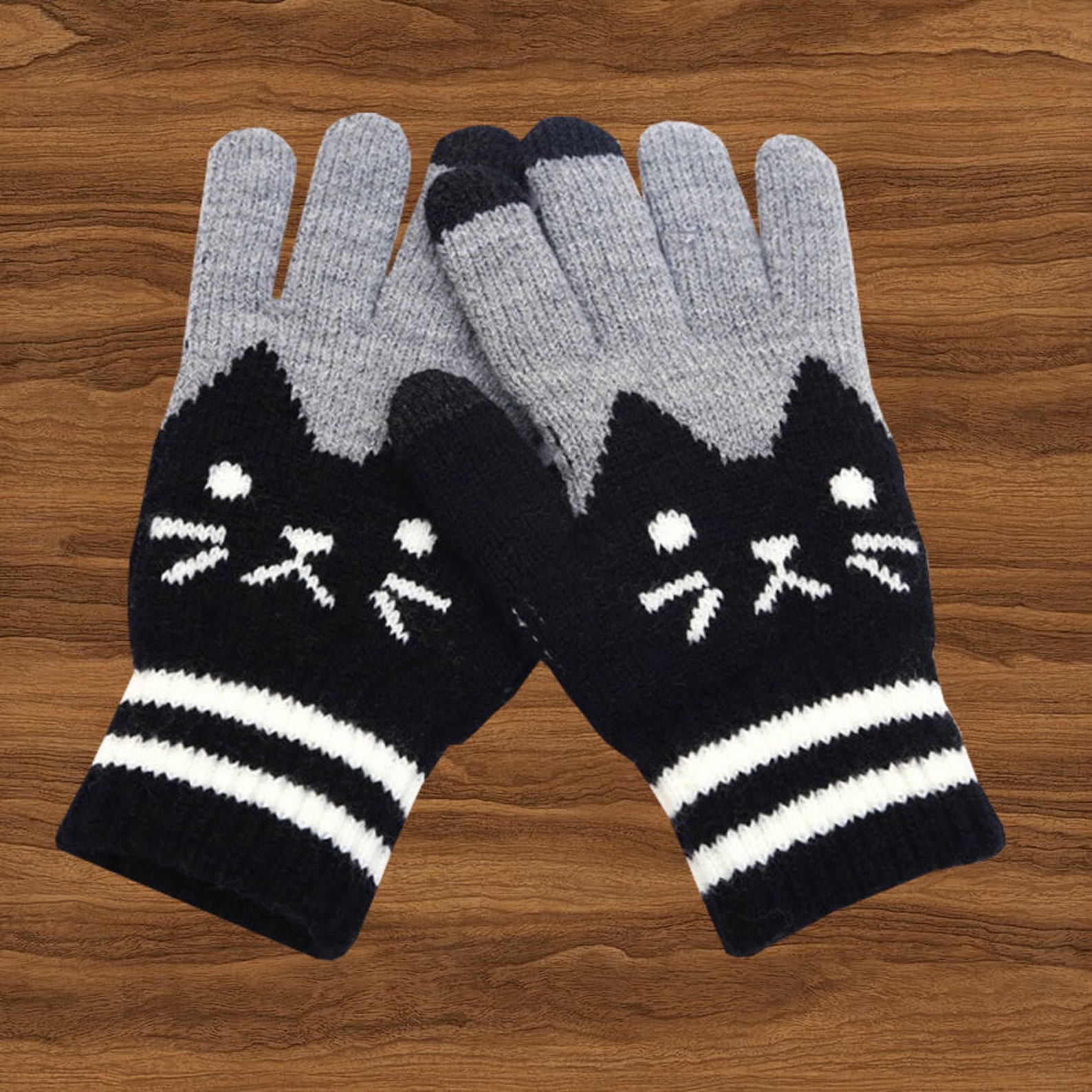 Cat Gloves Pet Parent Gift Women Winter Gloves Kitten Gifts Etsy