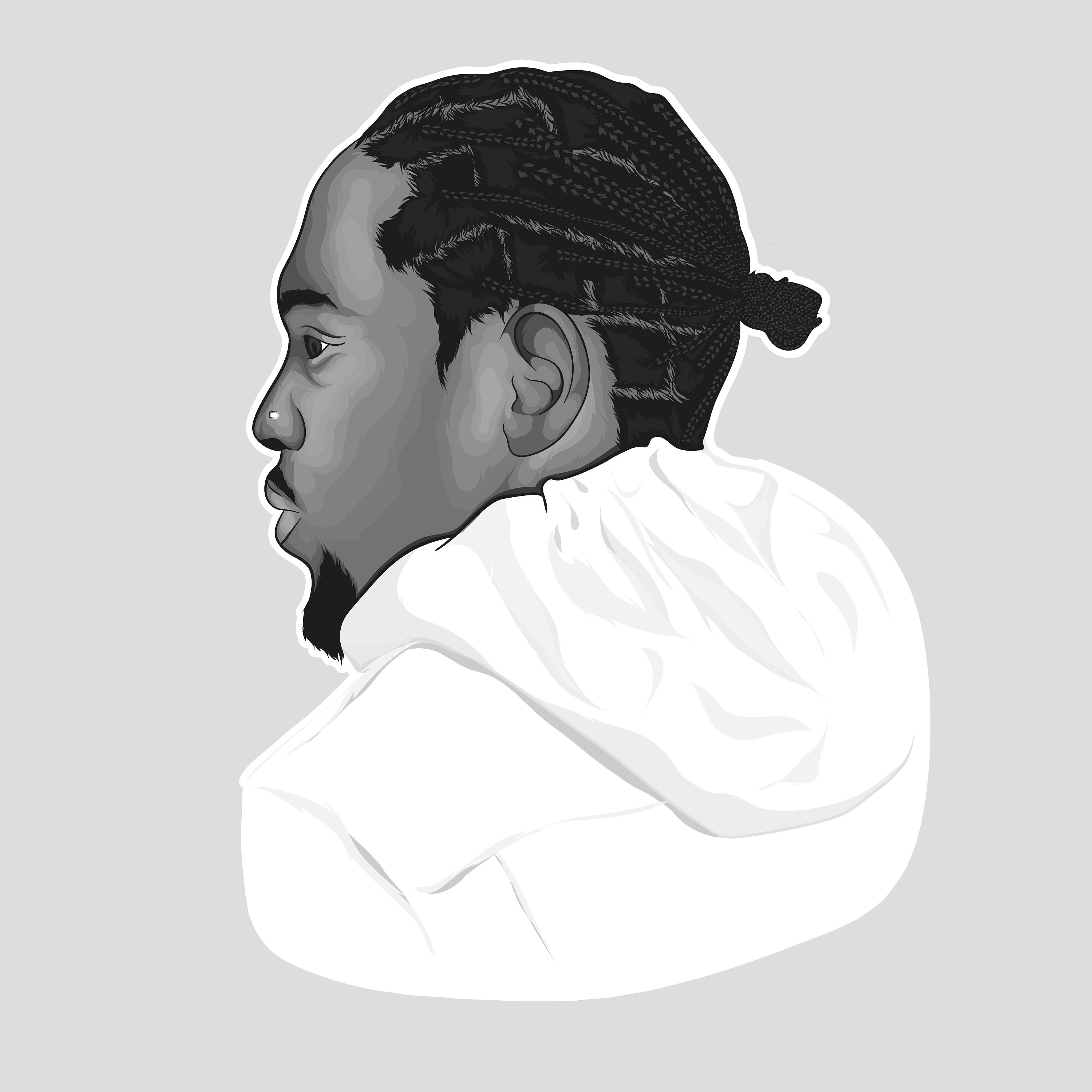 Kendrick Lamar Handmade Vinyl Transparent Sticker Digitally - Etsy ...