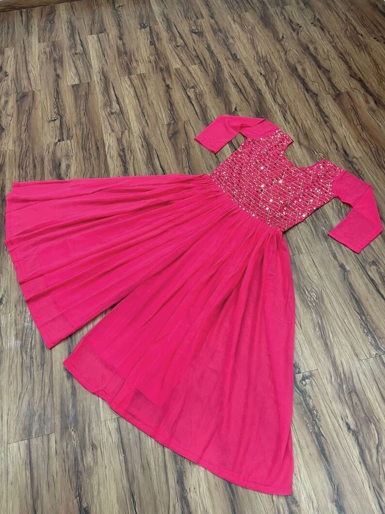 Pink Jumpsuit With Embroidery & Sequnece Work Etsy