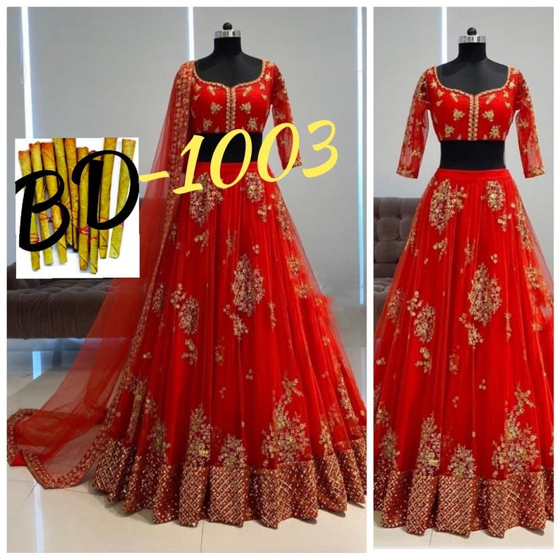 Indian Wear Soft mono net lehenga with Heavy Sequence Embroidery work lehenga with blouse