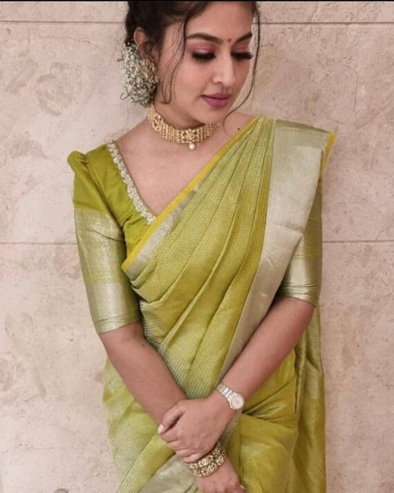 Lichi Silk Women Wear Special Wear Indian Wear Designer Sari Bollywood Sari A 46