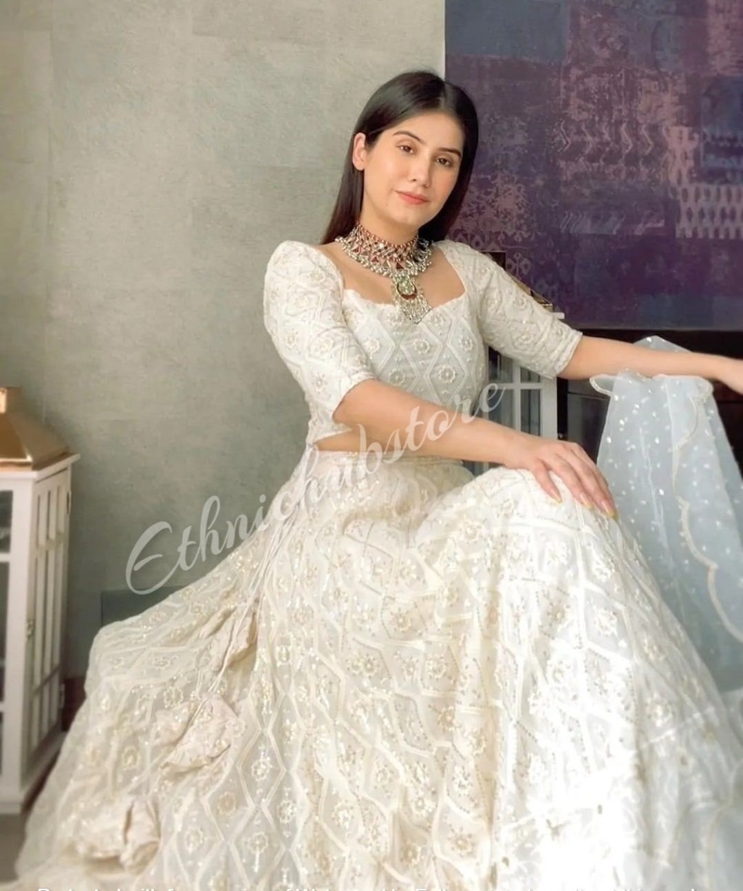 Sabyasachi Lehenga White & Black Lehenga Choli for Women Etsy Canada