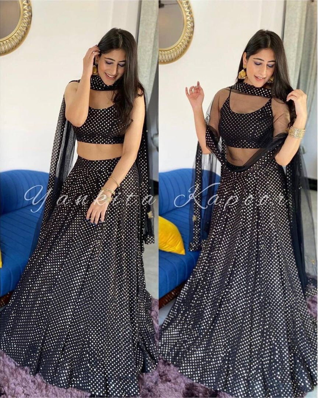 Silk Black Lehenga Choli in Sequence Work With Dupatta Indian - Etsy New Zealand Silk Black Lehenga Choli in Sequence Work With Dupatta Indian - Etsy New Zealand