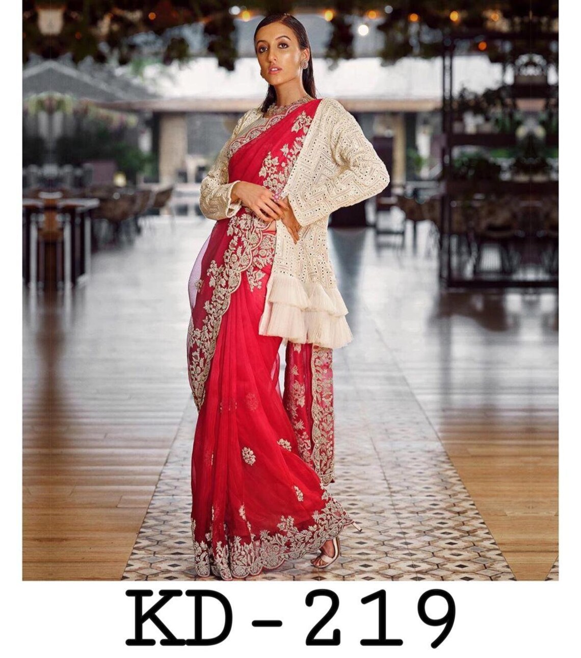 koti blouse with saree