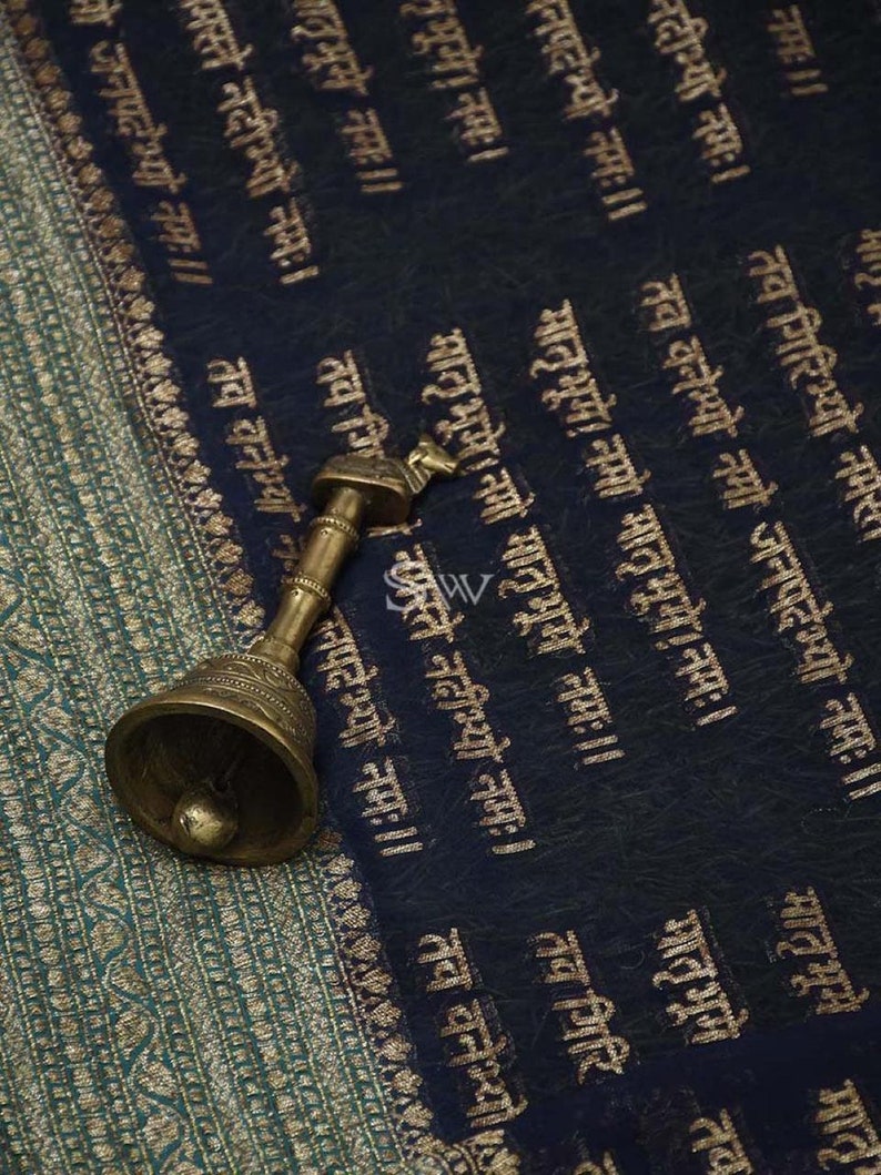Women Soft Lichi Silk Saree With Golden Zari mantra Design with multi color