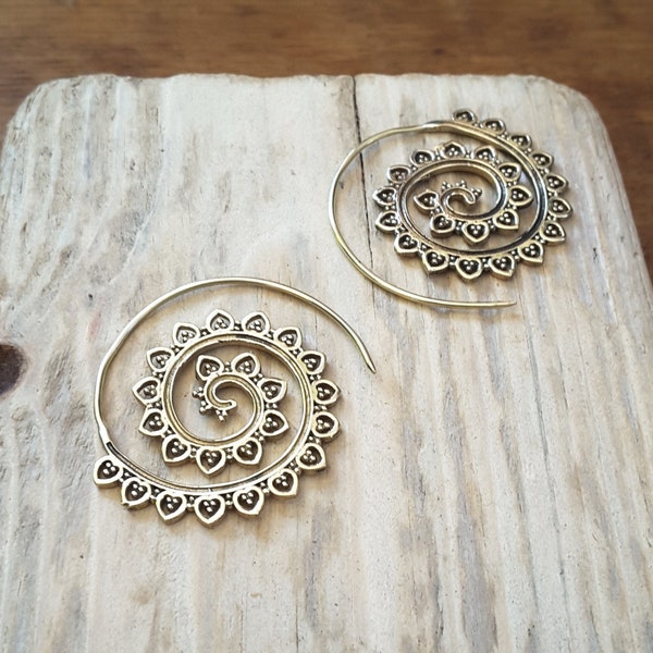 Captivating Dainty Spiral Earrings - Bohemian Spirals for the Minimalist Soul, Indian-inspired Delicacy, Gypsy Glamour, and Boho Chic