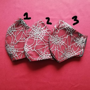 Halloween Spider Web Face Mask 100% cotton