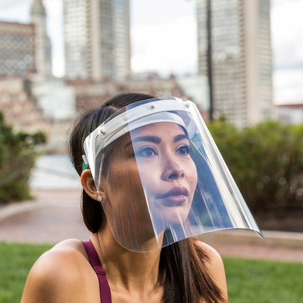 Visor Face Shield with Adjustable Headband- Reusable Face Shield- Anti-fog, Clear, Transparent, and Breathable Face Shield
