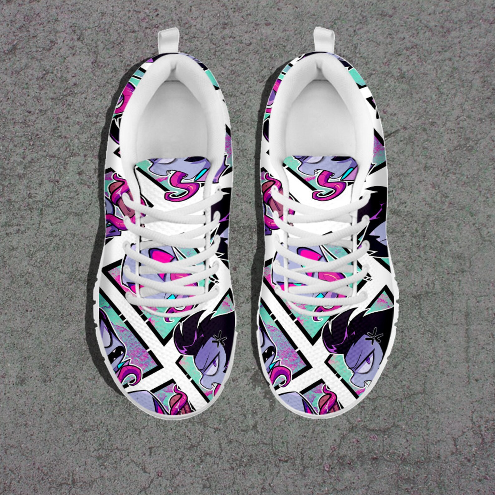 Gaz Custom Sneaker Gir Shoes Invader Zim Sneaker Zim Casual Etsy