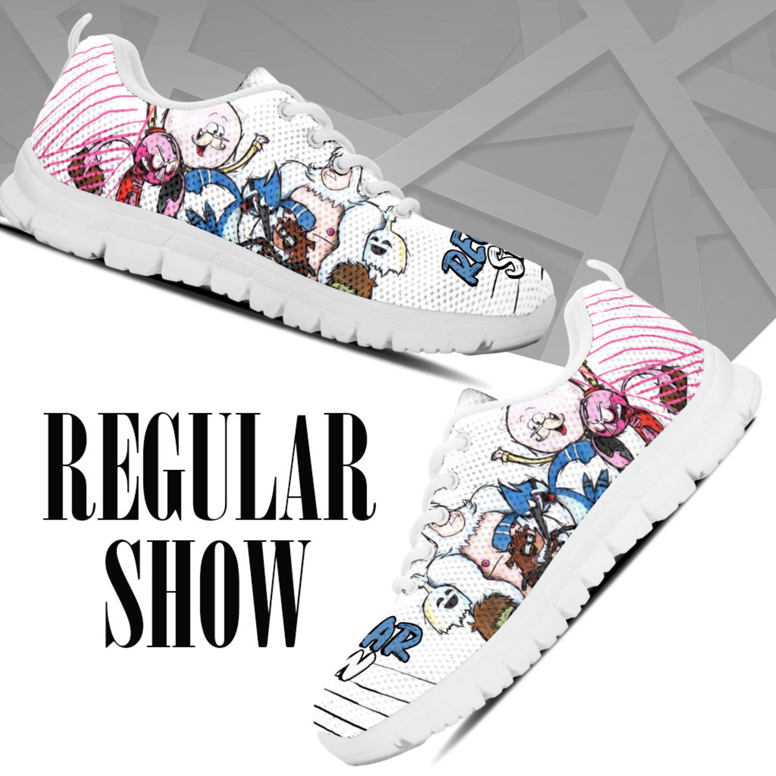 Regular Show Custom Sneaker Cartoon Network Shoes Anime Etsy