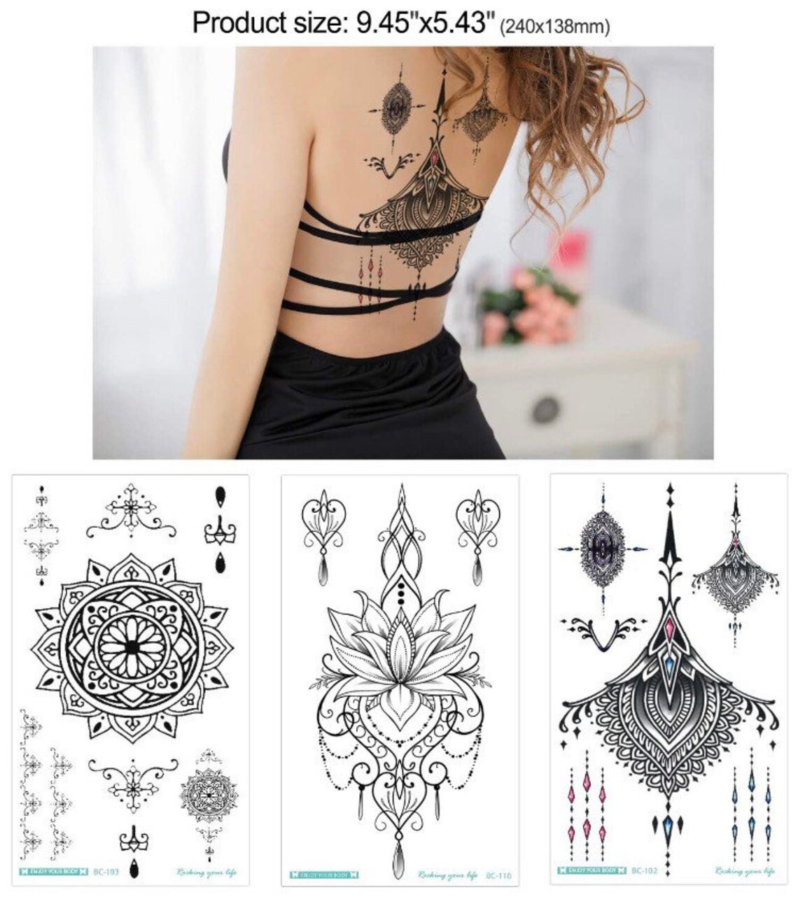 Adult Temporary Tattoos 13 Sheets Temporary Tattoos for Women Adult Festive Tattoo | Etsy