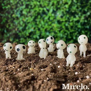 Plant Friends Set | Cute Terrarium Figurines | Glow in the Dark Plant Accessory | Plant and Terrarium Decoration