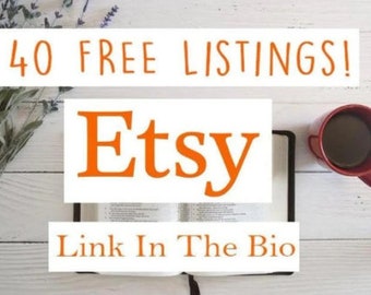 Etsy Free 40 listing, Free Listing, Earn 40 Free Listing, Free Sign Up, 40 Free Listing, How to Get 40 Free Listing How to Get 40 Free items