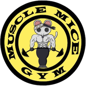 Muscle mice gym sticker anime gym stickers  3” waterproof vampire hunter fan art