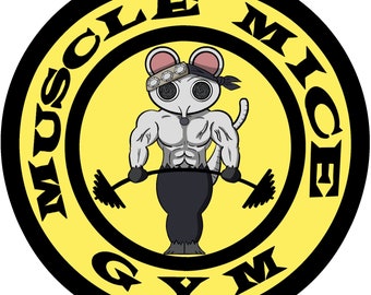 Muscle mice gym sticker anime gym stickers  3” waterproof vampire hunter fan art