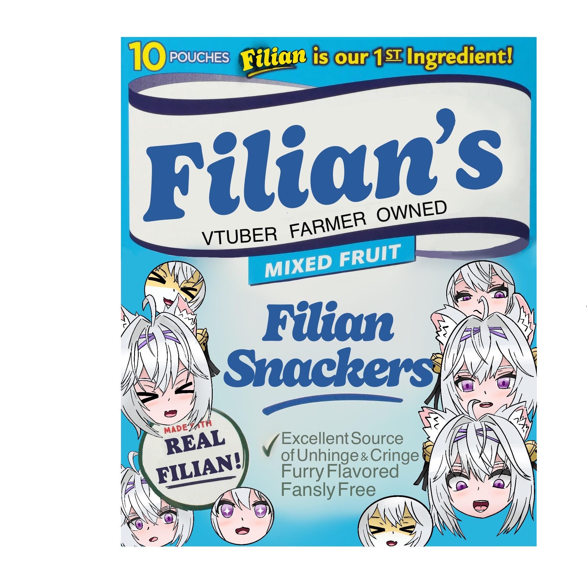 Indie Vtubers Chibidoki, Onigiri, Fillian, Neuro-sama, Nimi Stickers ...