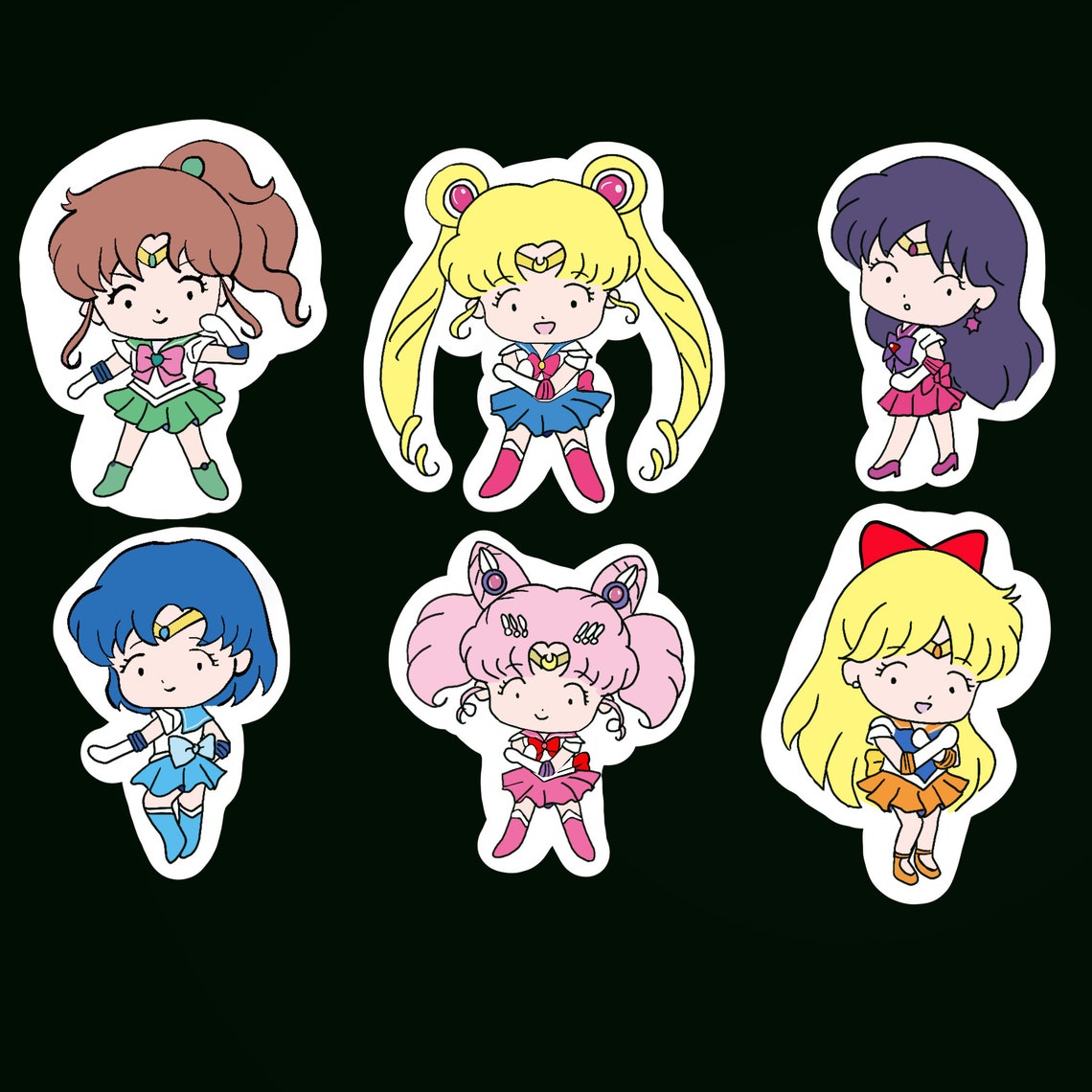 Sailor Moon Cute Stickers Etsy