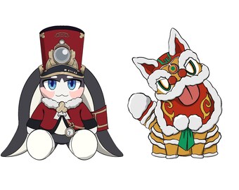 Honkai star rail Diting and Pom Pom stickers