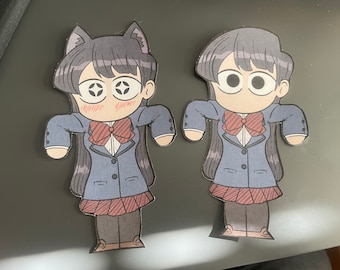 Komi San bookmarks or sticker Komi San can’t communicate art laminated waterproof book marker