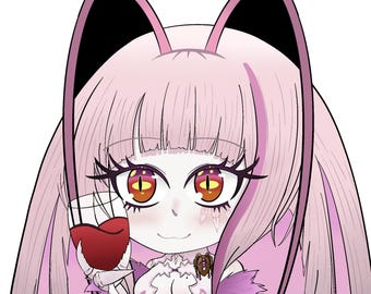 vtuber stickers of mata, project melody, and cyyu and monarch funny stickers