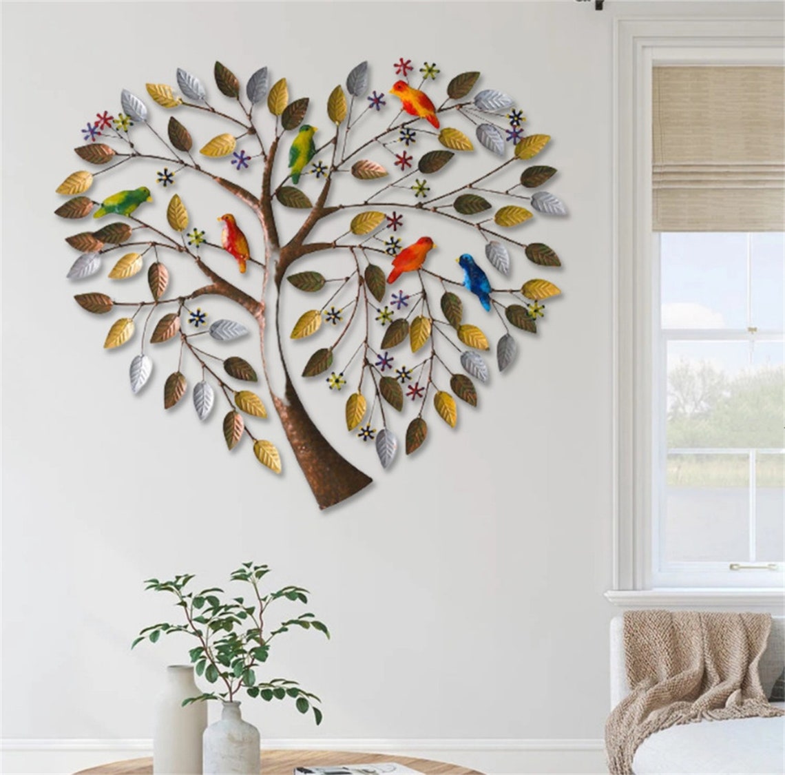 Metal Wall Art Heart Shaped Tree of Life Wall Art Indoor and Etsy
