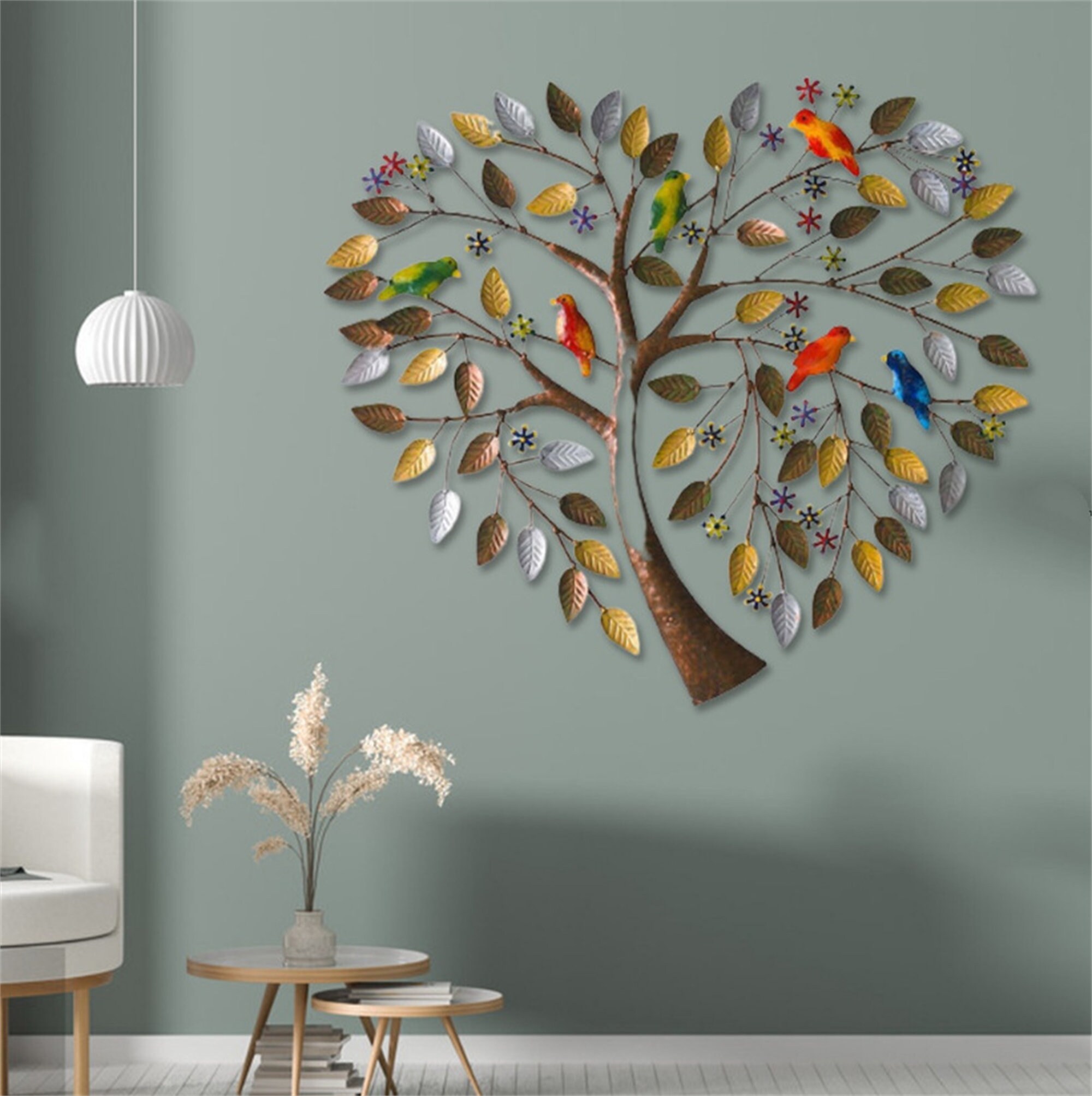Metal Wall Art Heart Shaped Tree of Life Wall Art Indoor and Etsy UK