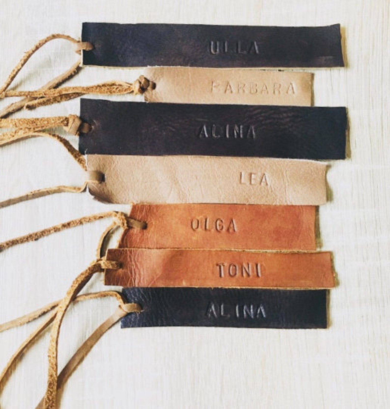Personalisiertes Lesezeichen aus feinem Leder die | Etsy
