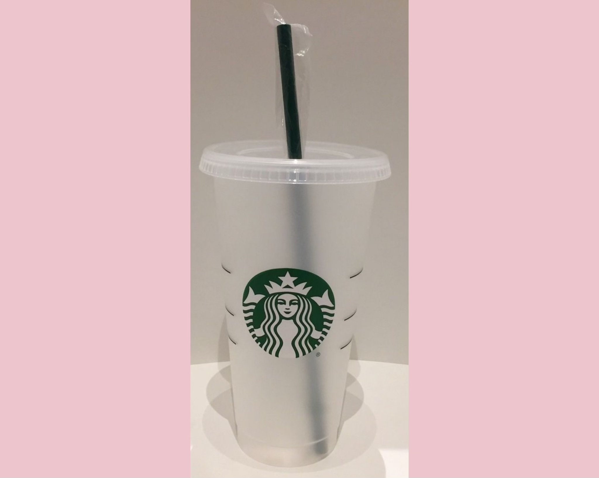 Starbucks Cold Cup With Lid and Straw Bulk Starbucks Cups Etsy