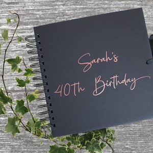 40th Birthday Memory Book / Album / Journal / Scrapbook / Photo Album / Birthday Gift