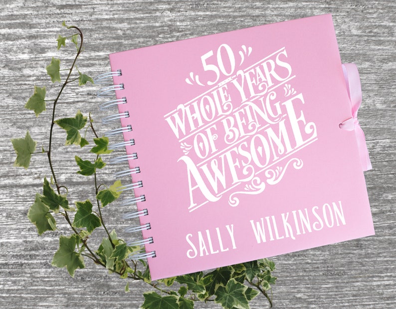 50th Birthday Memory Book / Album / Journal / Scrapbook / Etsy UK