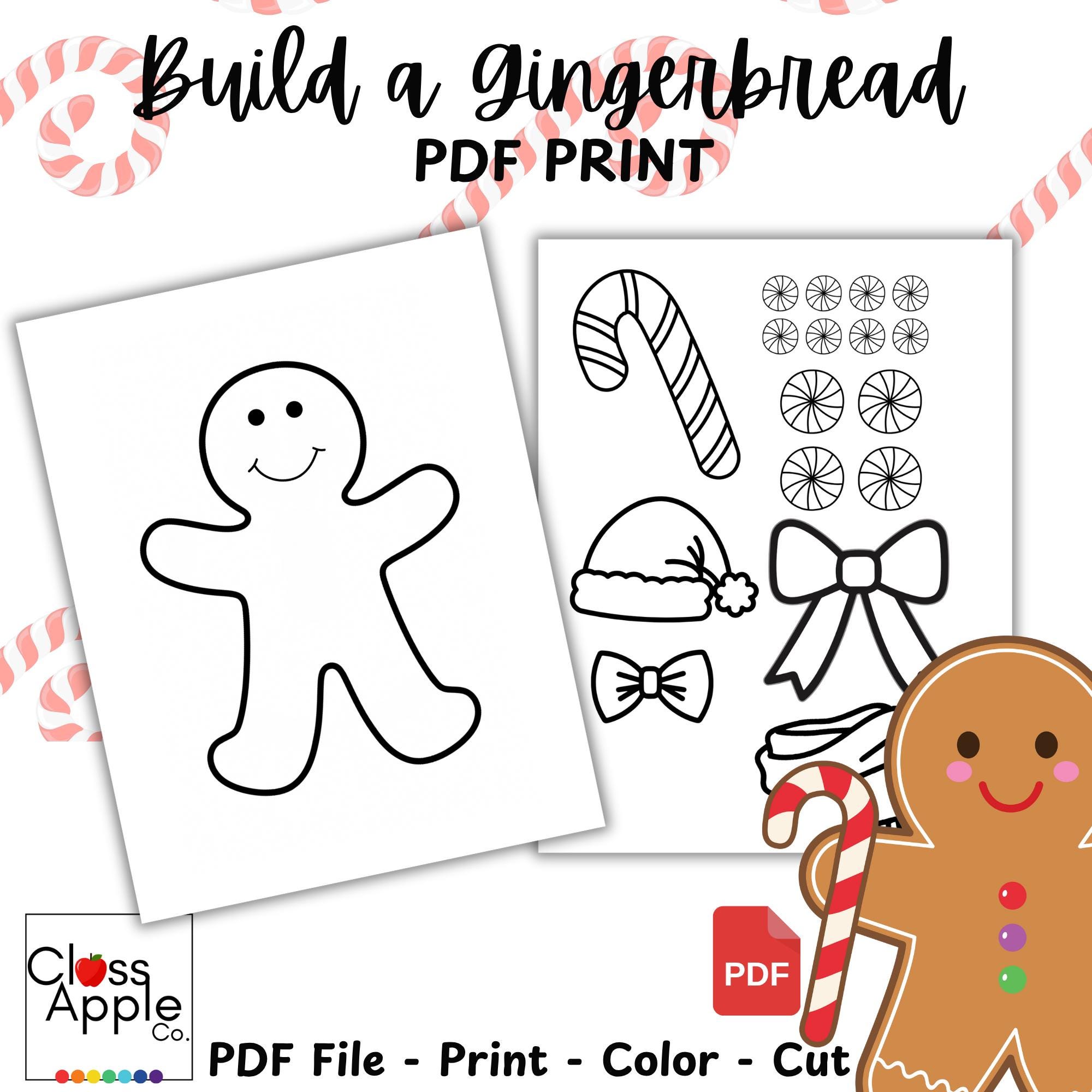 Build a Gingerbread Man Craft Printable Christmas Classroom Craft…