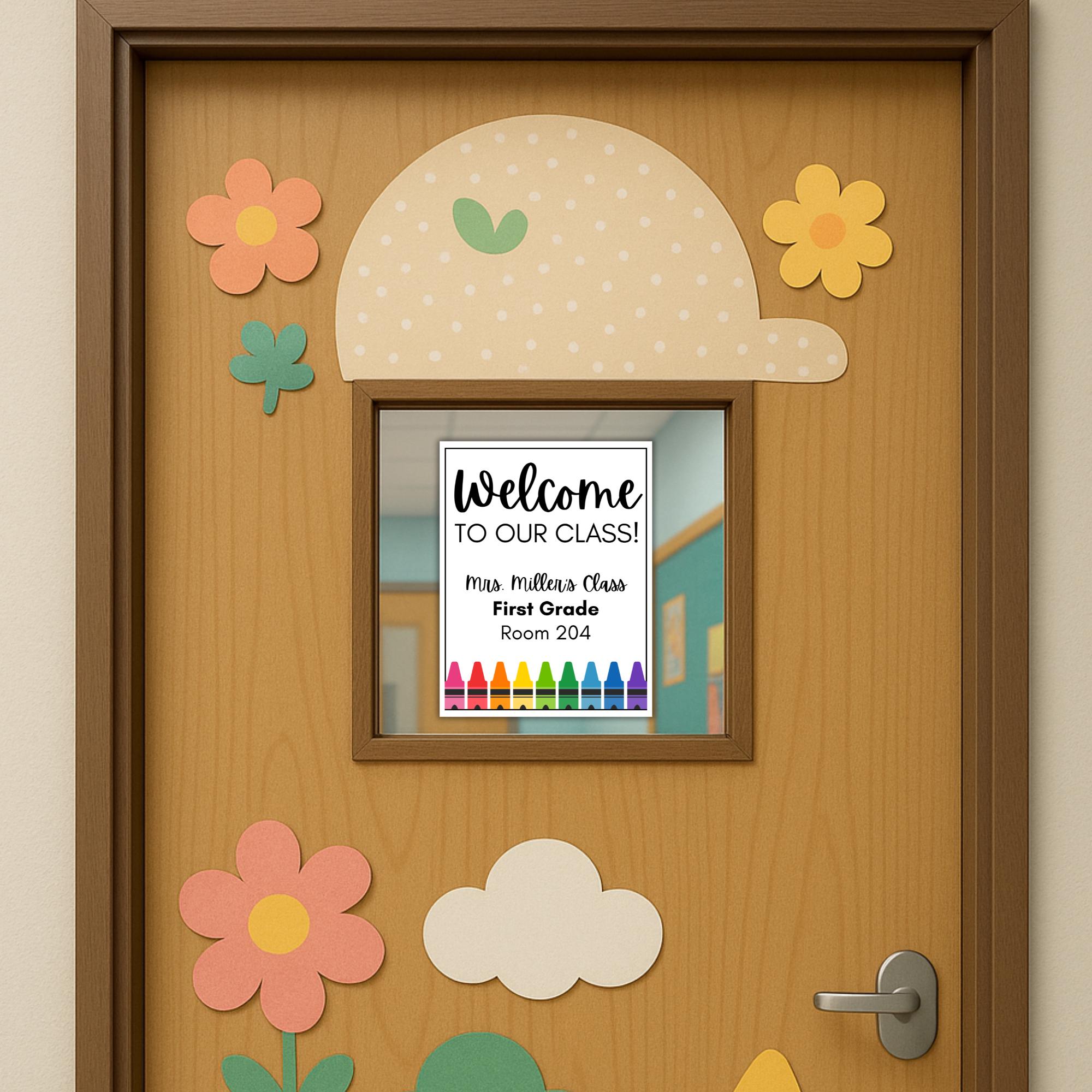 Entring Class Sign Editable Welcome to Our Class Sign | Canva & Google Slides | Back to ...