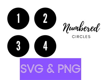Teacher/Classroom Numbered Circles 1-35 SVG & PNG