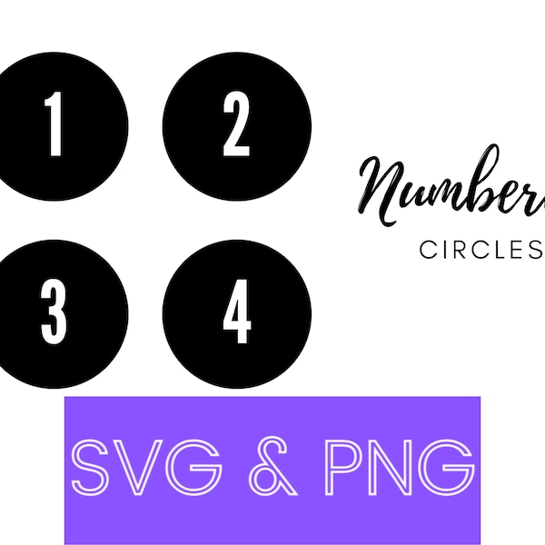 Teacher/Classroom Numbered Circles 1-35 SVG & PNG