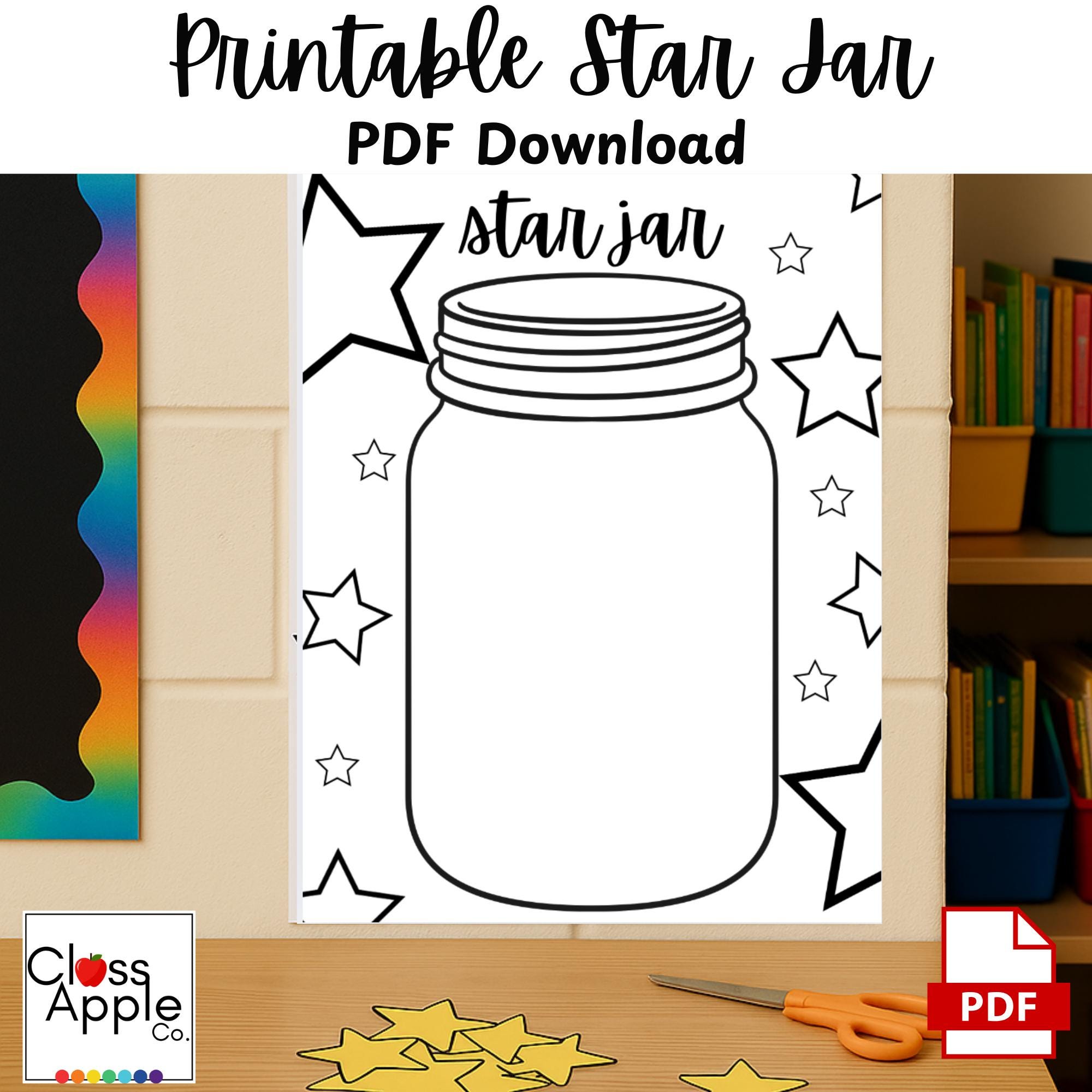Pot Récompense éducatif Lot De 30 Bocaux Récompense Enfants - Autocollants étoiles Bois - Système Motivation éducatif Système Motivation étoiles