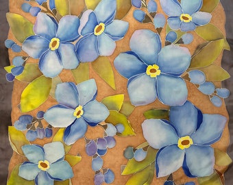 Hand-painted silk scarf