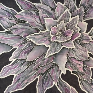 Hand-painted silk scarf