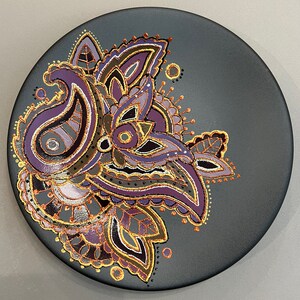 Unique hand-painted plate