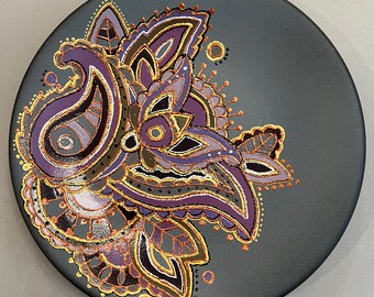Unique hand-painted plate