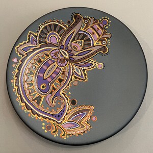 Unique hand-painted plate